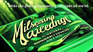 Nhãn sản phẩm greenwashing với tuyên bố mơ hồ.