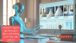 ChatGPT Agent lập kế hoạch đám cưới thông minh trên nền web ảo