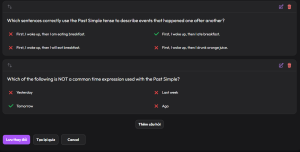 Hoàn thành tạo bài quiz từ quizzy