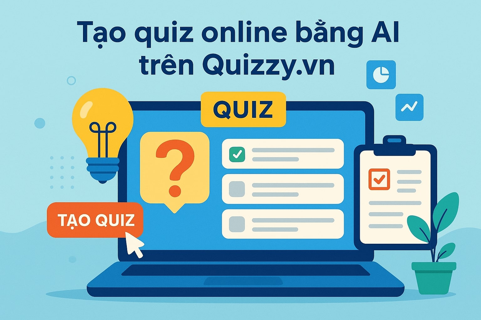Tạo Quiz online bằng AI trên Quizzy